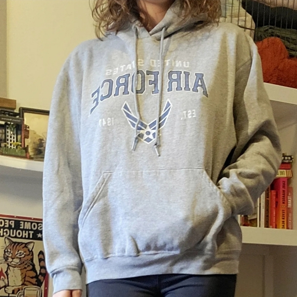 Gray Air Force Hoodie